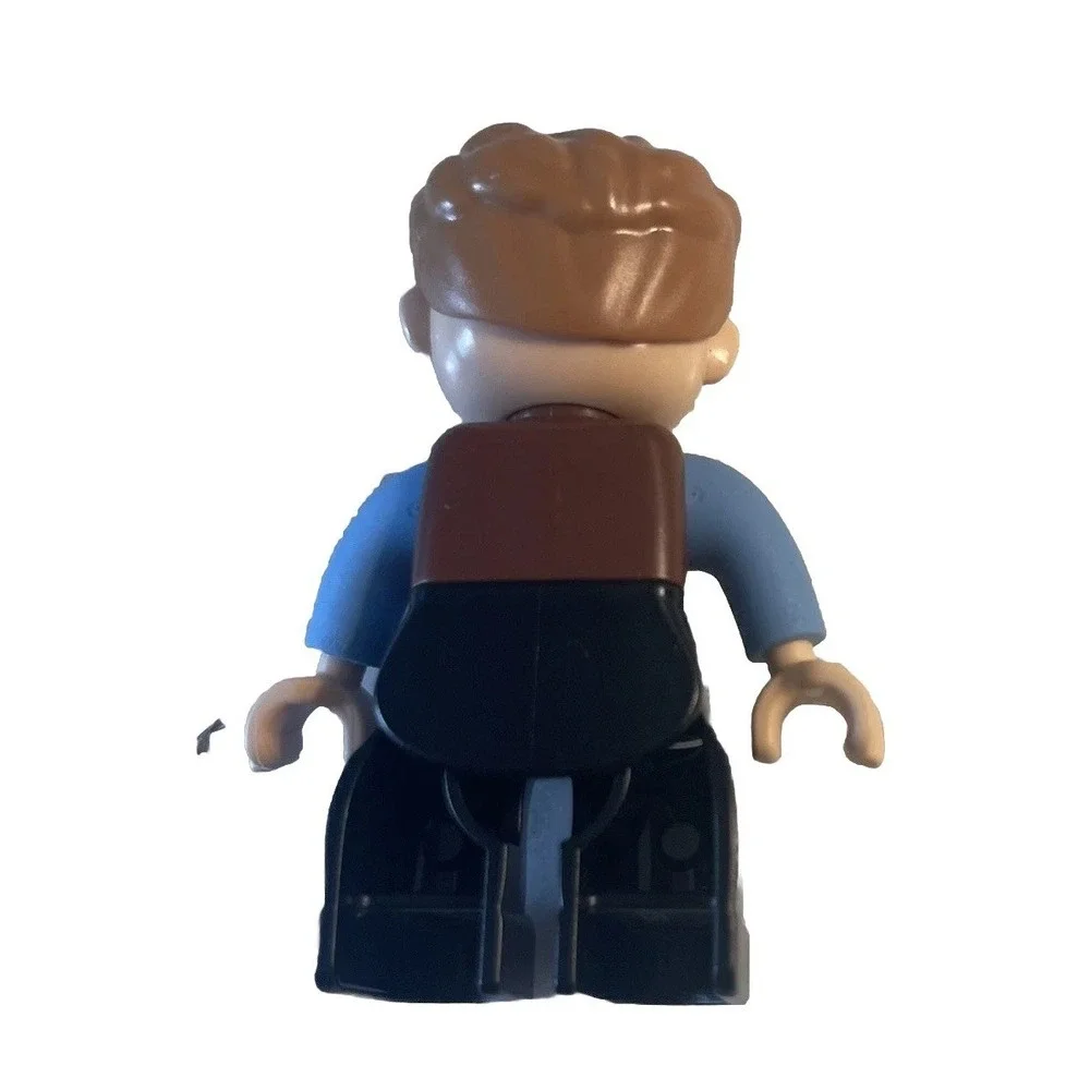 LEGO Minifigure Owen Grady Jurassic World Brown Vest Green Eyes Stubbled